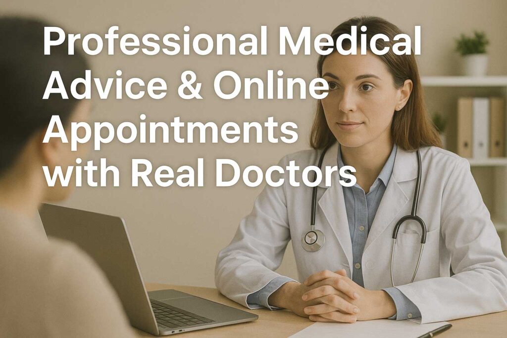 Patient and doctor sitting across a desk from eachother